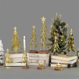 METAL TREE CANDLEHOLDER DECORATION